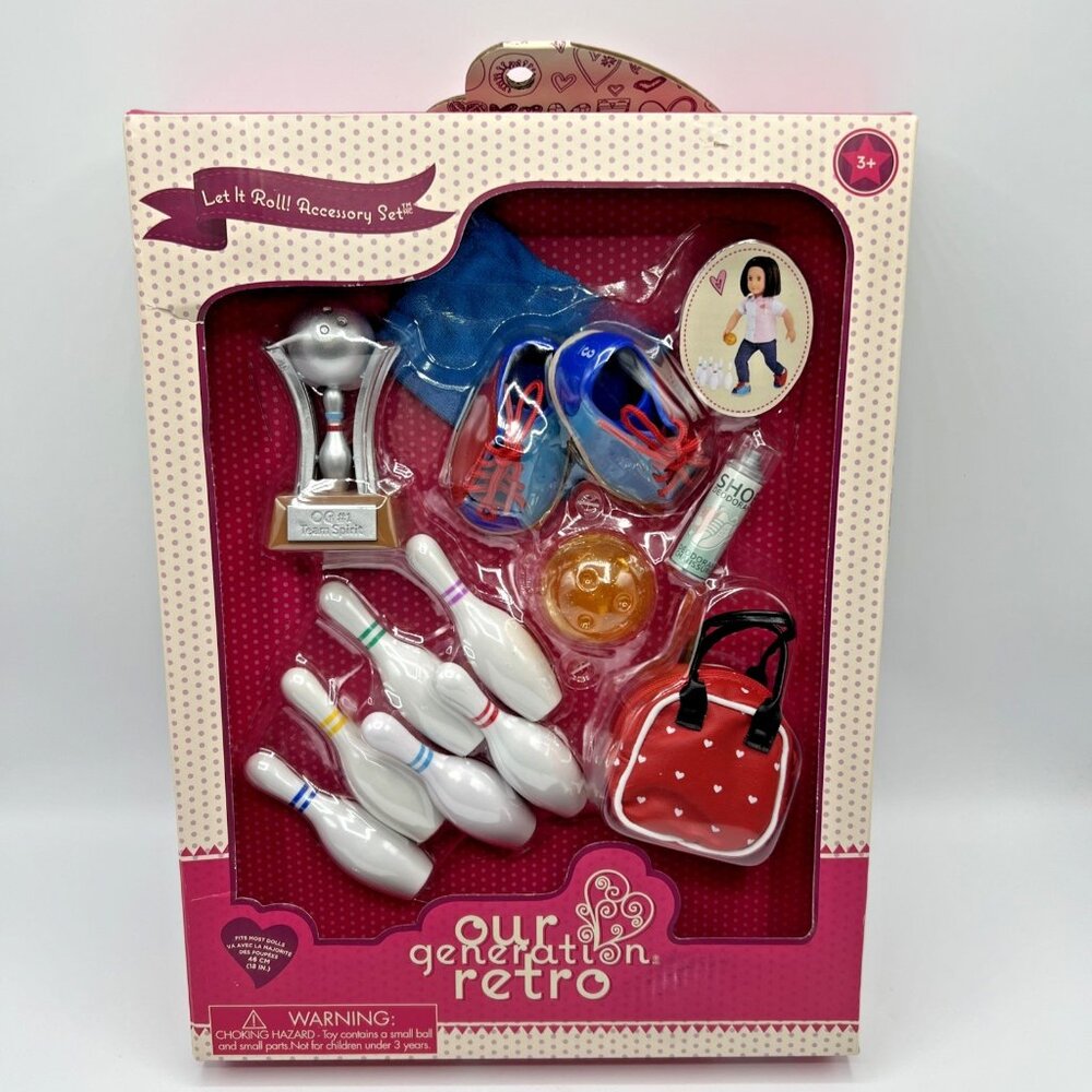 Our Generation Retro Let it Roll Accessory Kit Bowling 2019